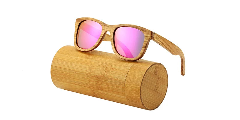 AN SWALLOW Retro Polarized Zebra Wood Sunglasses UV400  Luxury Brand Design Sunglasses Men Handmade Wooden Sun Glasses Women