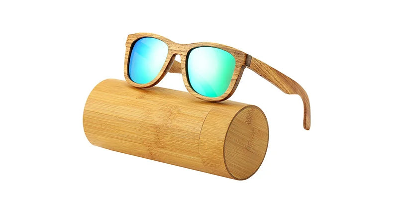 AN SWALLOW Retro Polarized Zebra Wood Sunglasses UV400  Luxury Brand Design Sunglasses Men Handmade Wooden Sun Glasses Women
