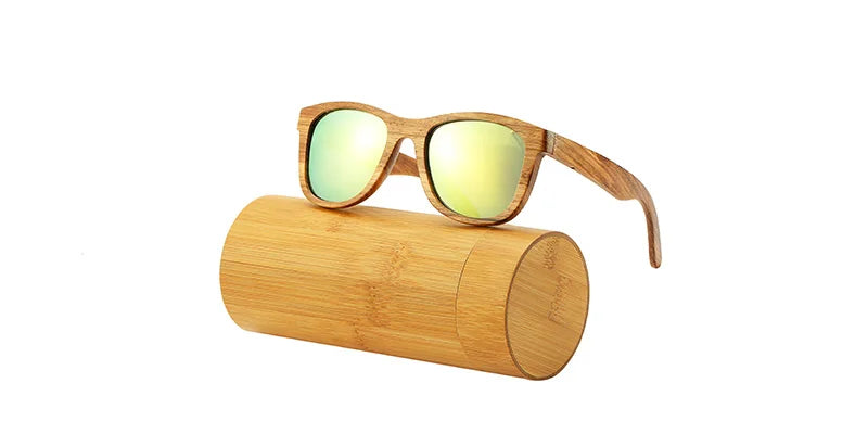 AN SWALLOW Retro Polarized Zebra Wood Sunglasses UV400  Luxury Brand Design Sunglasses Men Handmade Wooden Sun Glasses Women