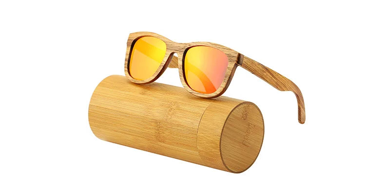 AN SWALLOW Retro Polarized Zebra Wood Sunglasses UV400  Luxury Brand Design Sunglasses Men Handmade Wooden Sun Glasses Women