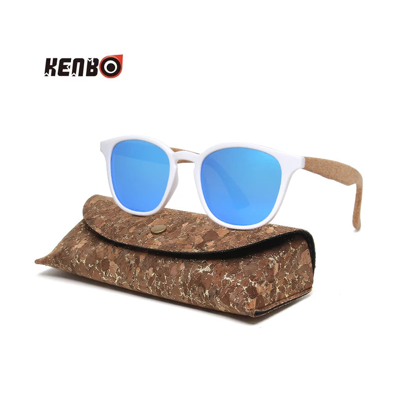 Kenbo Square Polarized Wooden Sunglasses For Men Women Fashion Wood Sun Glasses Design UV400 Bamboo Grain Eyewear With Gold Case