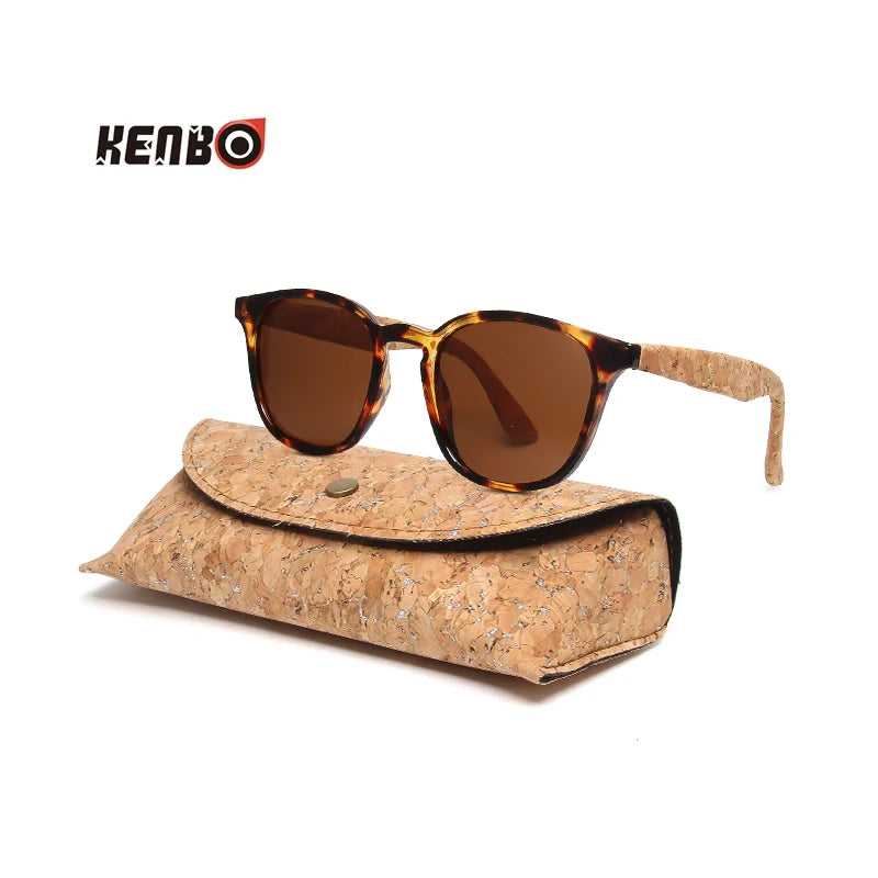 Kenbo Square Polarized Wooden Sunglasses For Men Women Fashion Wood Sun Glasses Design UV400 Bamboo Grain Eyewear With Gold Case