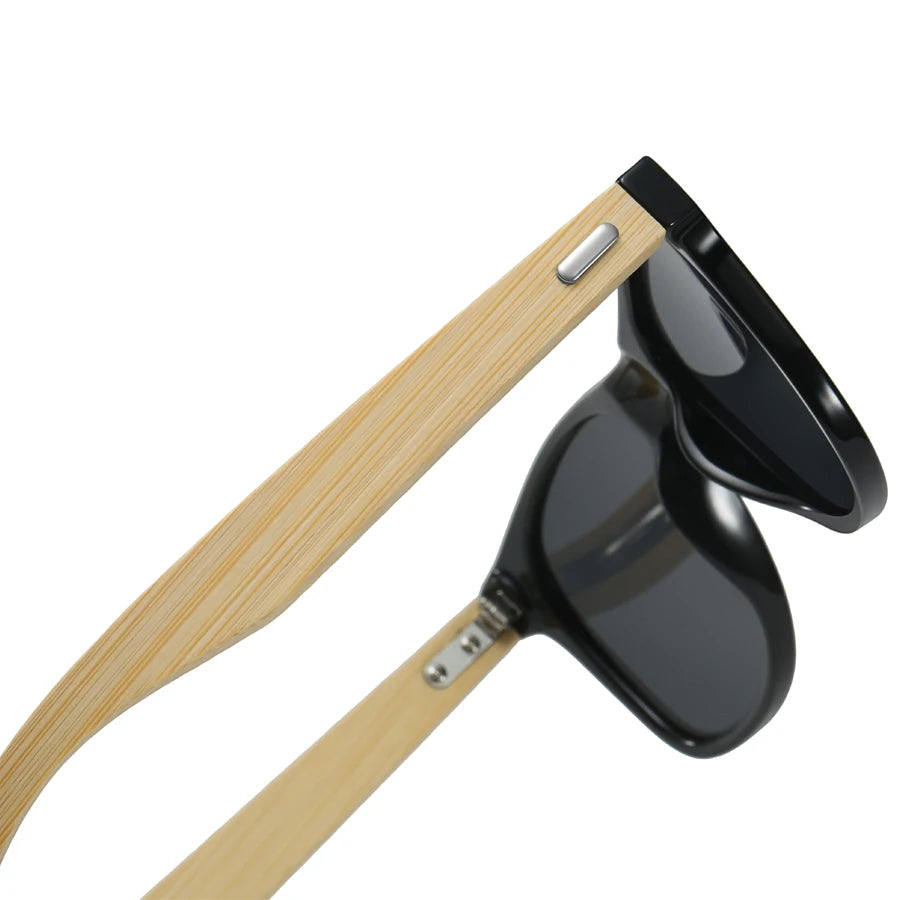 Fashion Bamboo Wood Vintage Square Sunglasses Men Women Luxury Brand Designer Sun Glasses Wooden Driving Fishing UV400 Eyewear