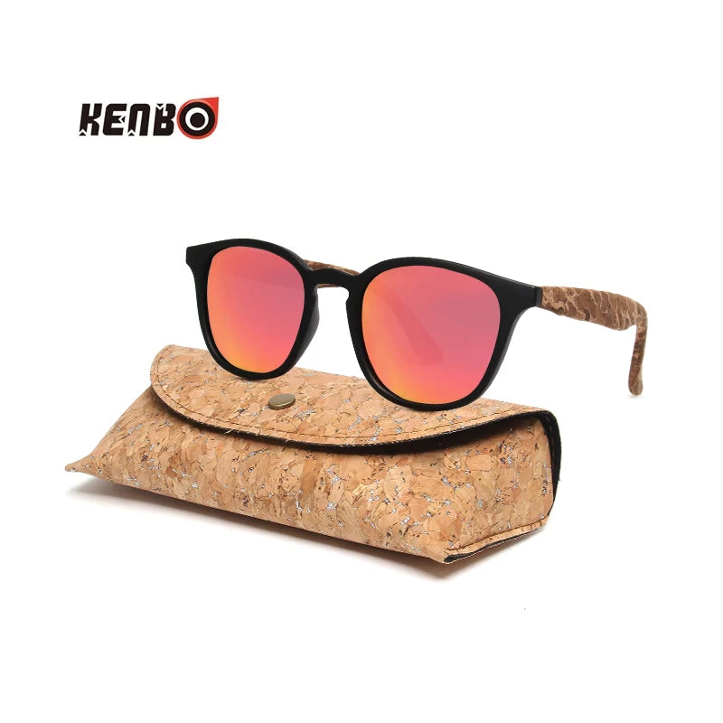 Kenbo Square Polarized Wooden Sunglasses For Men Women Fashion Wood Sun Glasses Design UV400 Bamboo Grain Eyewear With Gold Case