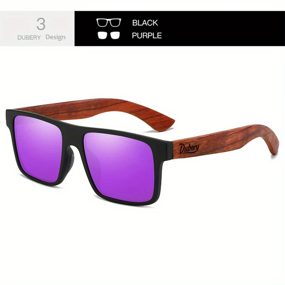 DUBERY Wooden Polarized UV400 Protection Sunglasses