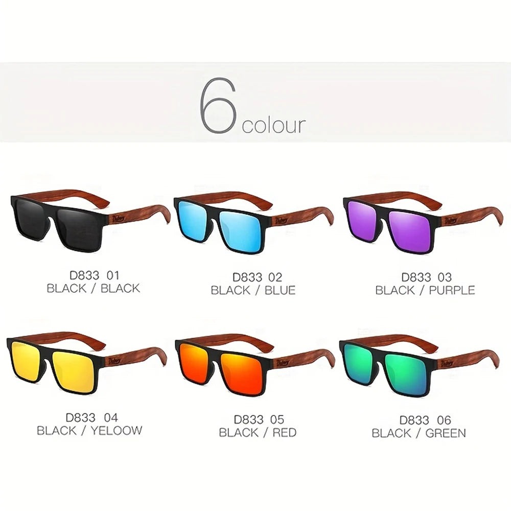 DUBERY Wooden Polarized UV400 Protection Sunglasses