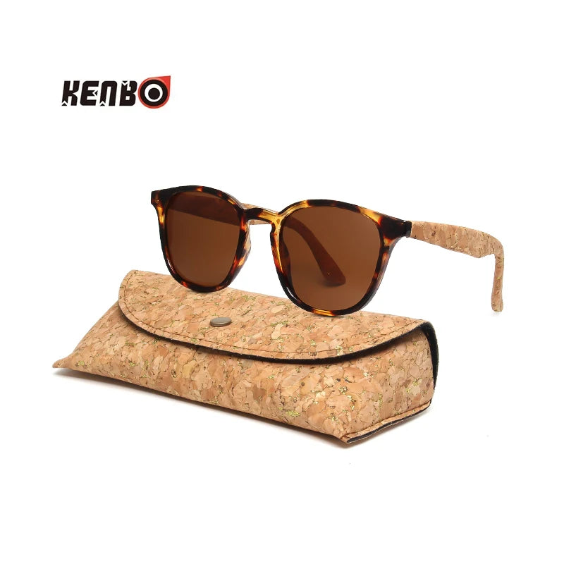 Kenbo Square Polarized Wooden Sunglasses For Men Women Fashion Wood Sun Glasses Design UV400 Bamboo Grain Eyewear With Gold Case