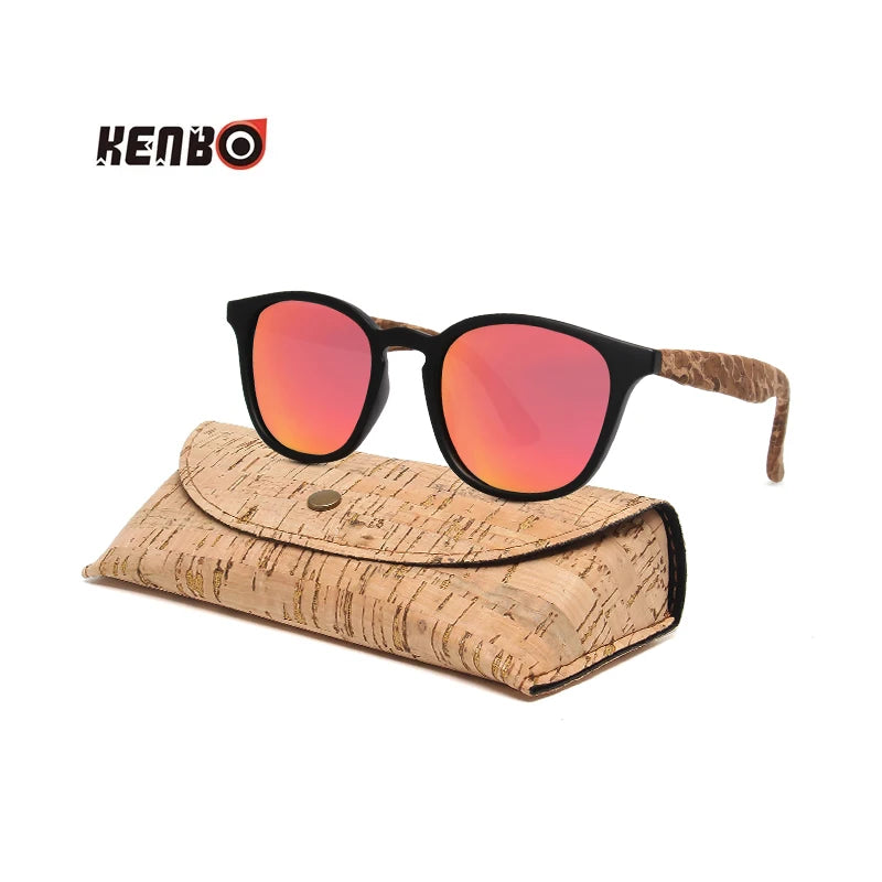 Kenbo Square Polarized Wooden Sunglasses For Men Women Fashion Wood Sun Glasses Design UV400 Bamboo Grain Eyewear With Gold Case
