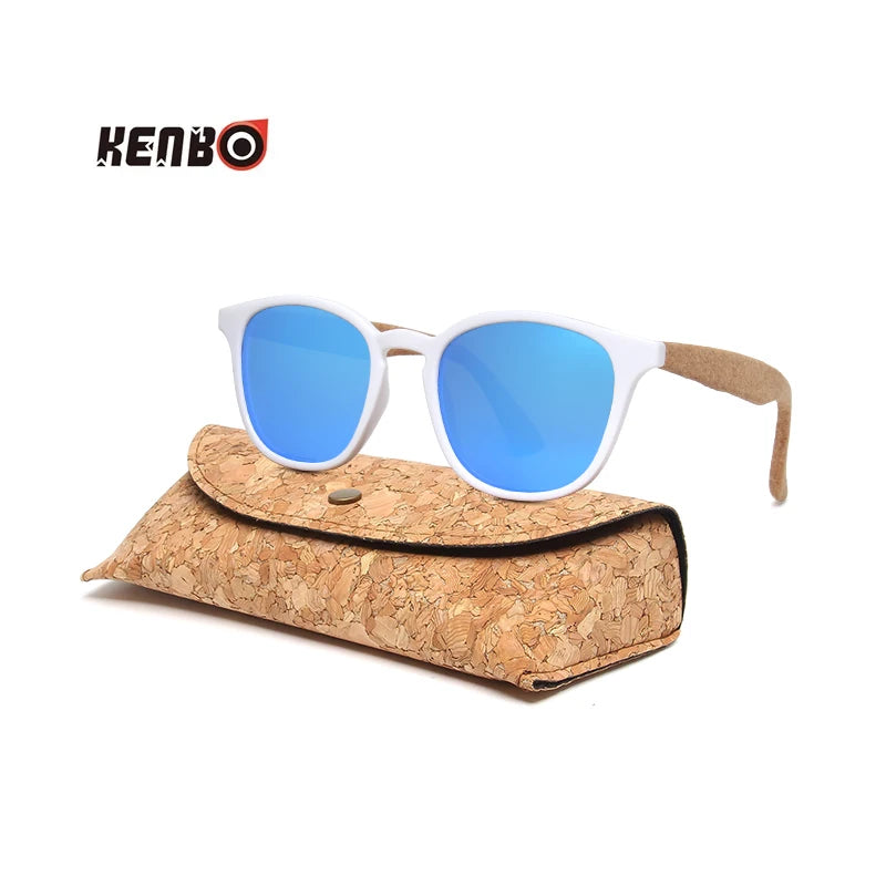 Kenbo Square Polarized Wooden Sunglasses For Men Women Fashion Wood Sun Glasses Design UV400 Bamboo Grain Eyewear With Gold Case
