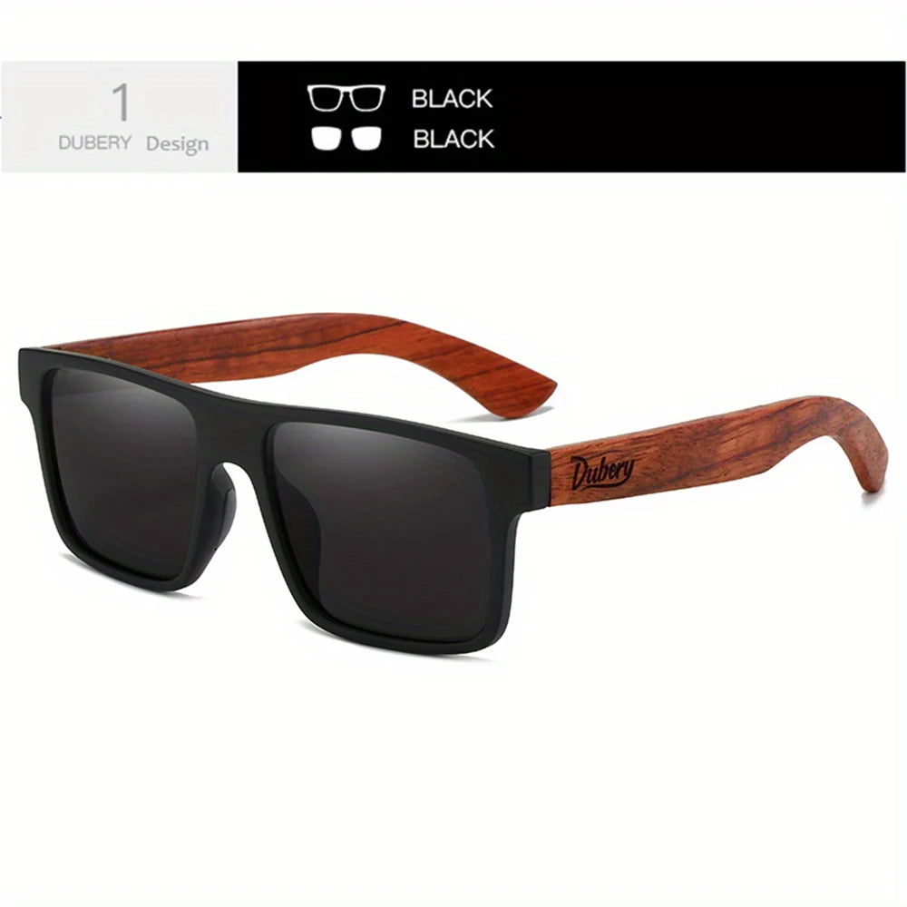 DUBERY Wooden Polarized UV400 Protection Sunglasses
