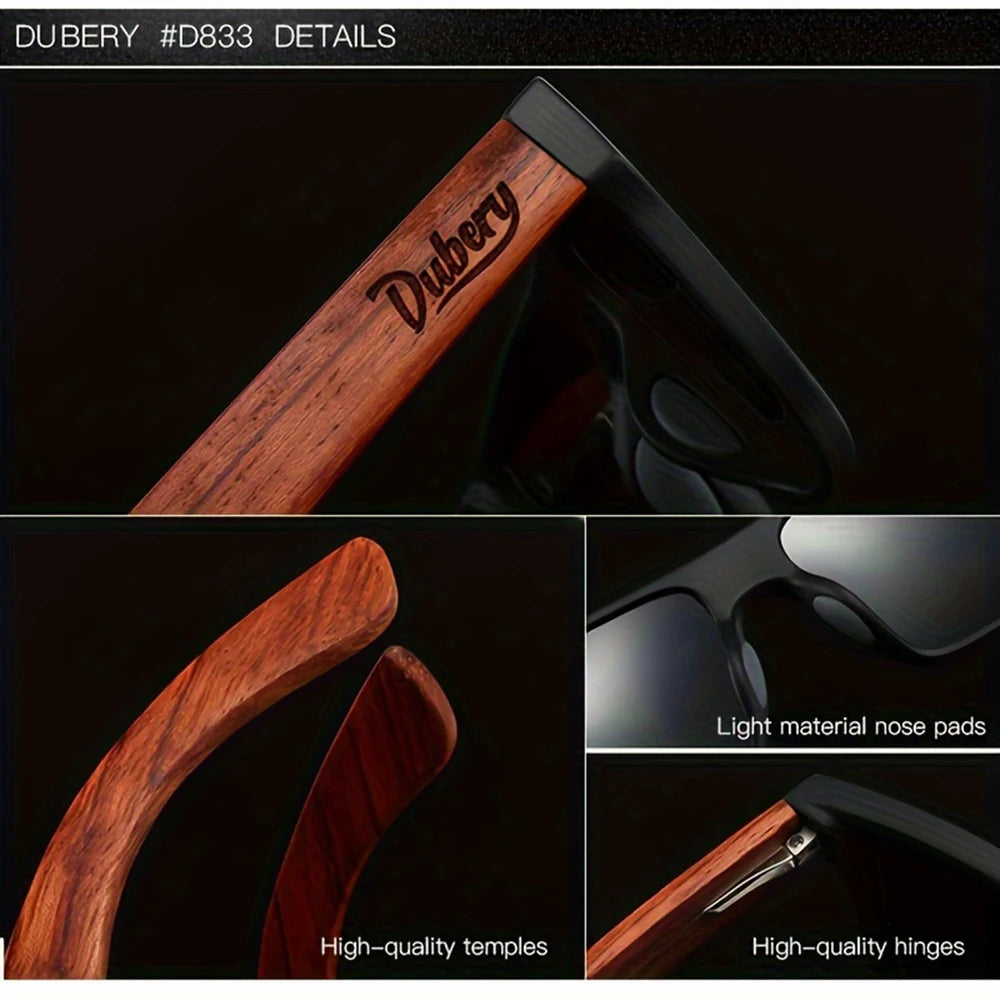 DUBERY Wooden Polarized UV400 Protection Sunglasses