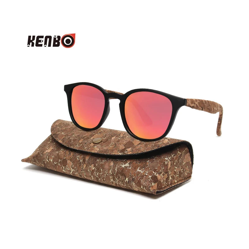 Kenbo Square Polarized Wooden Sunglasses For Men Women Fashion Wood Sun Glasses Design UV400 Bamboo Grain Eyewear With Gold Case