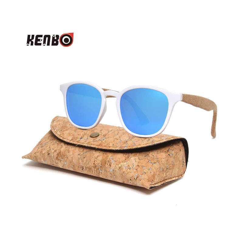Kenbo Square Polarized Wooden Sunglasses For Men Women Fashion Wood Sun Glasses Design UV400 Bamboo Grain Eyewear With Gold Case