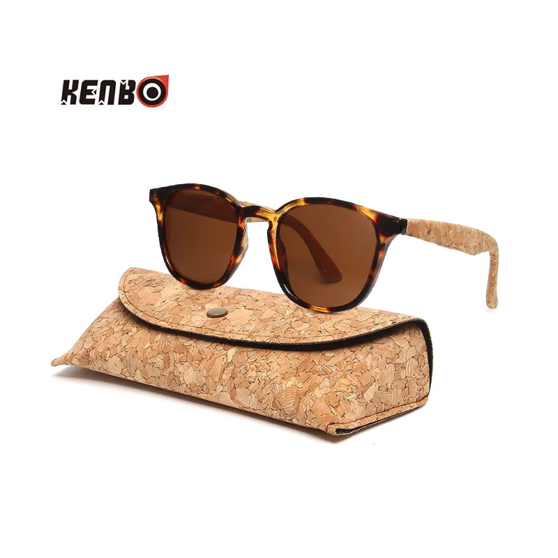 Kenbo Square Polarized Wooden Sunglasses For Men Women Fashion Wood Sun Glasses Design UV400 Bamboo Grain Eyewear With Gold Case