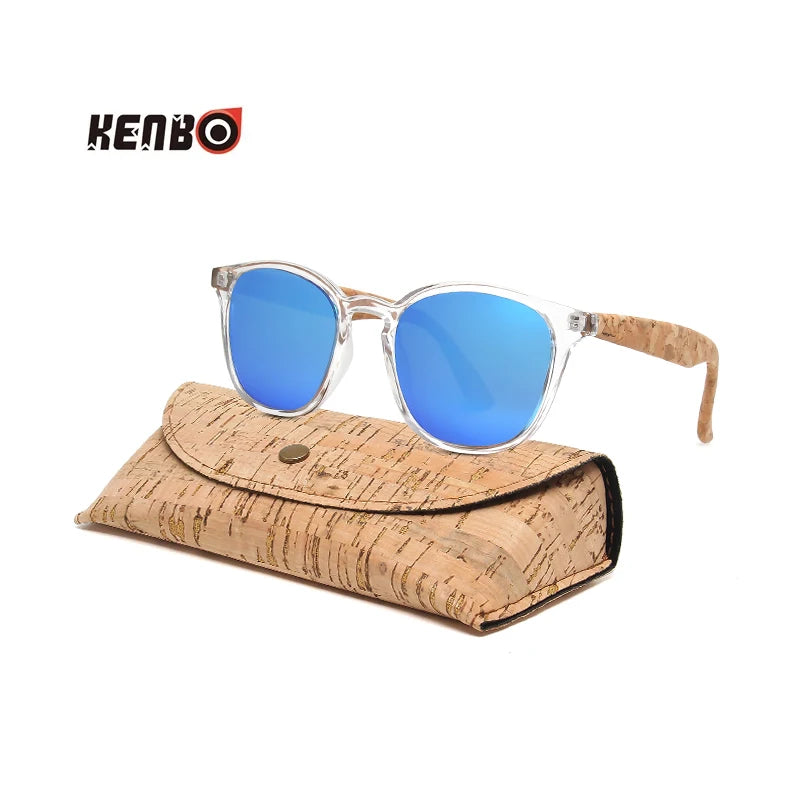 Kenbo Square Polarized Wooden Sunglasses For Men Women Fashion Wood Sun Glasses Design UV400 Bamboo Grain Eyewear With Gold Case