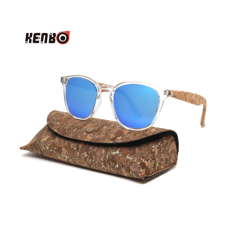 Kenbo Square Polarized Wooden Sunglasses For Men Women Fashion Wood Sun Glasses Design UV400 Bamboo Grain Eyewear With Gold Case