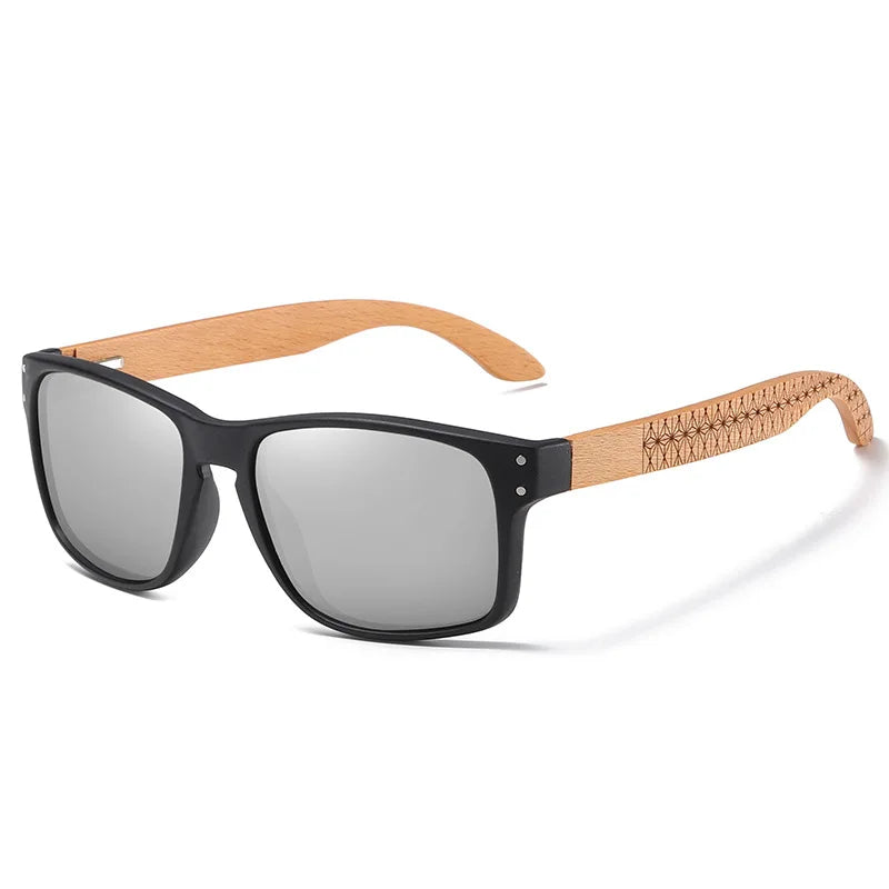 Midnite Star Brand Design Beech Wood Handmade Sunglasses Men Women Polarized Driving Sun Glasses UV400 Mirror Male Eyewear