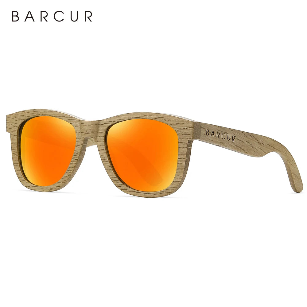 BARCUR Polarized Wood Sunglasses for Men Women Sun Glasses Eco-Friendly Male Eyewear Oculos de sol feminino frete gratis