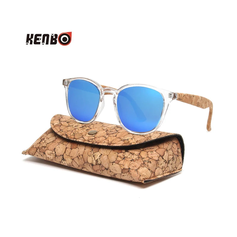 Kenbo Square Polarized Wooden Sunglasses For Men Women Fashion Wood Sun Glasses Design UV400 Bamboo Grain Eyewear With Gold Case