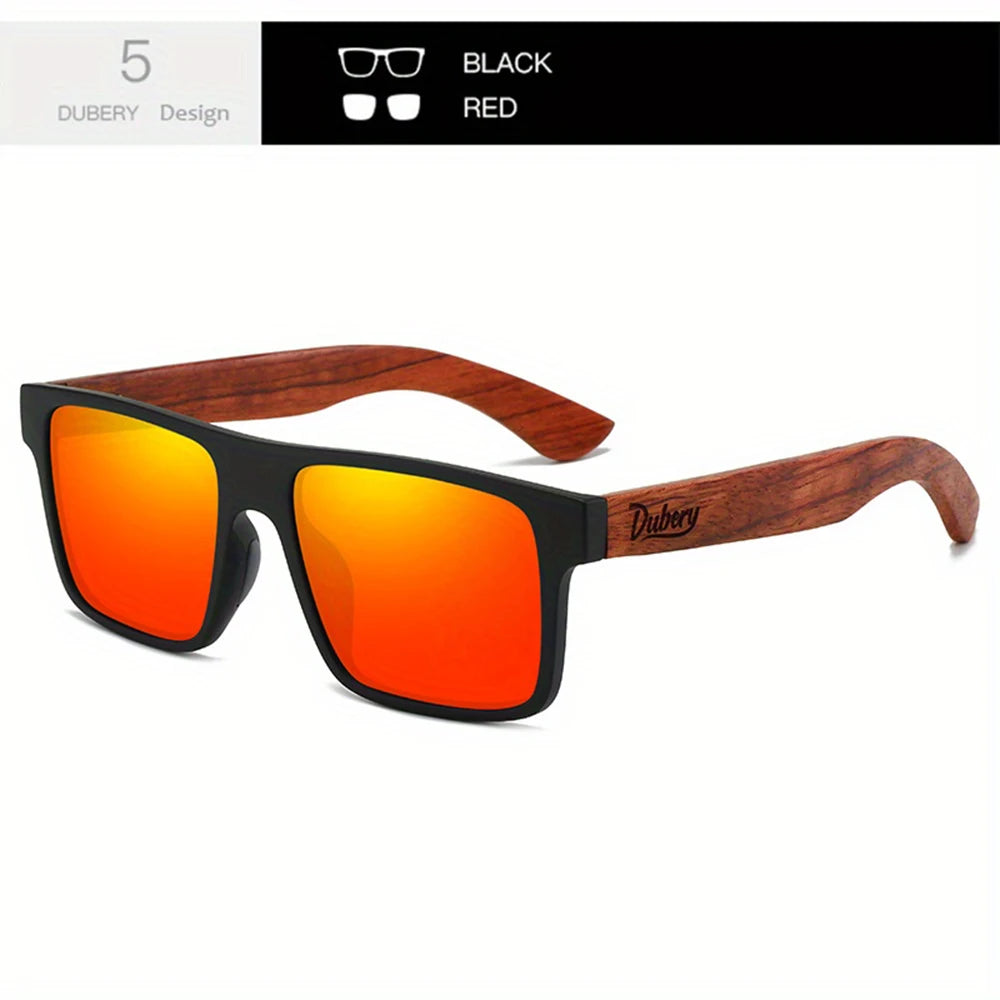 DUBERY Wooden Polarized UV400 Protection Sunglasses
