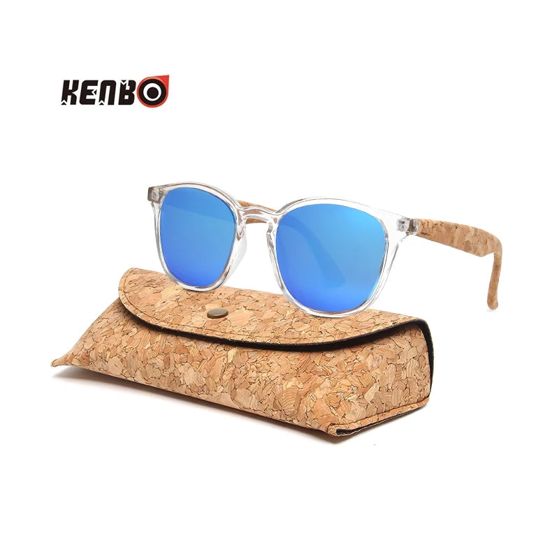 Kenbo Square Polarized Wooden Sunglasses For Men Women Fashion Wood Sun Glasses Design UV400 Bamboo Grain Eyewear With Gold Case
