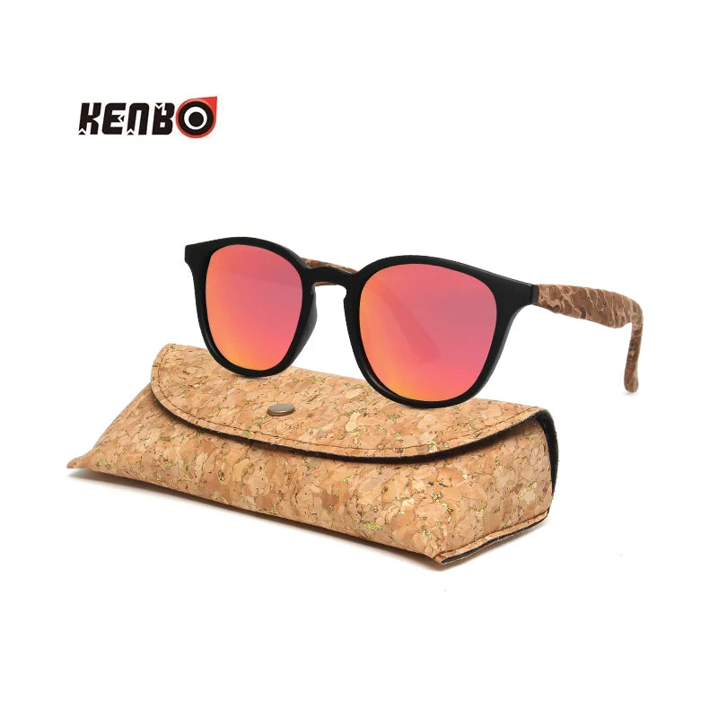Kenbo Square Polarized Wooden Sunglasses For Men Women Fashion Wood Sun Glasses Design UV400 Bamboo Grain Eyewear With Gold Case